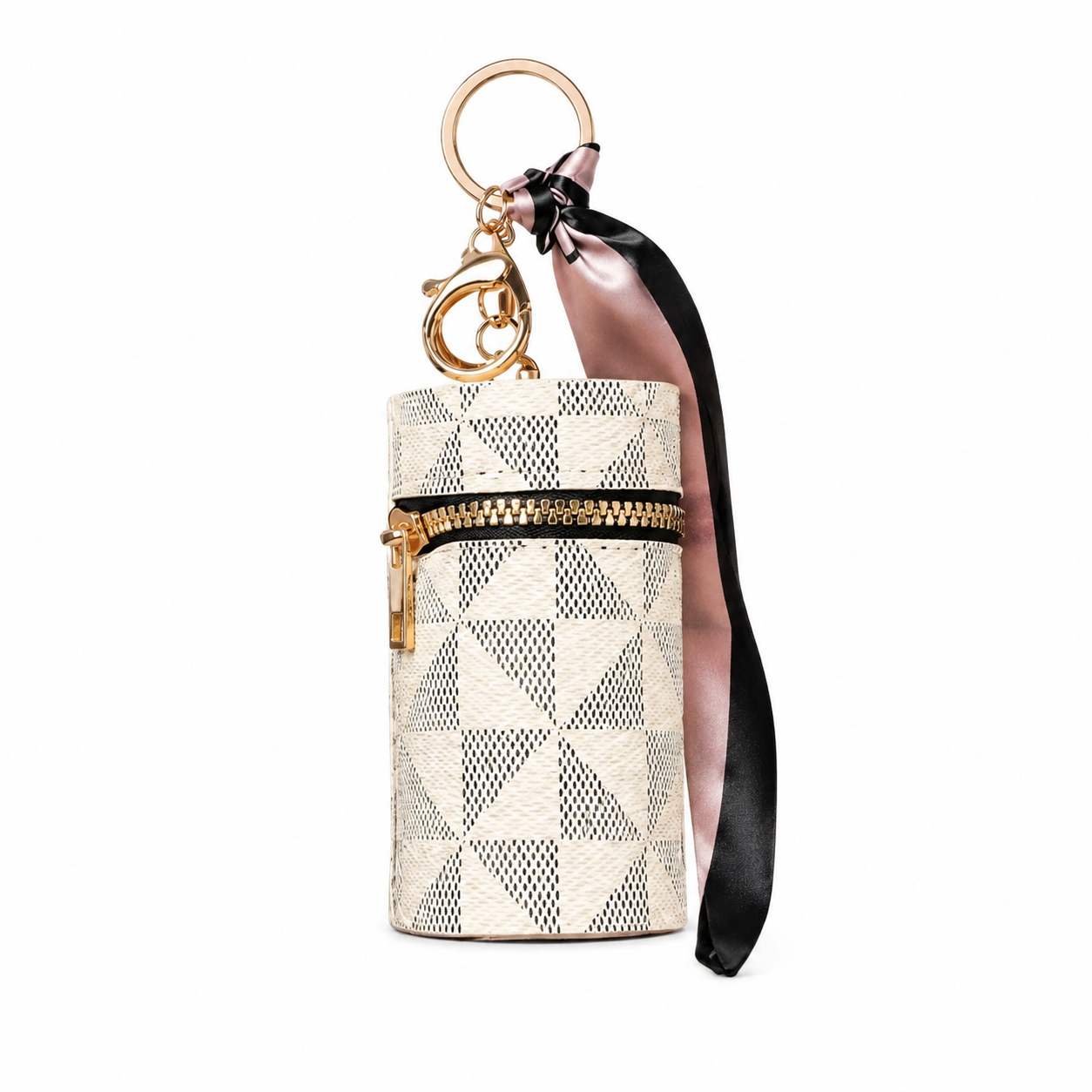 PO Mini Cylinder Keychain Pouch | Decorative Bag Charm