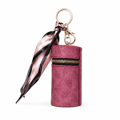 PO Mini Cylinder Keychain Pouch | Decorative Bag Charm