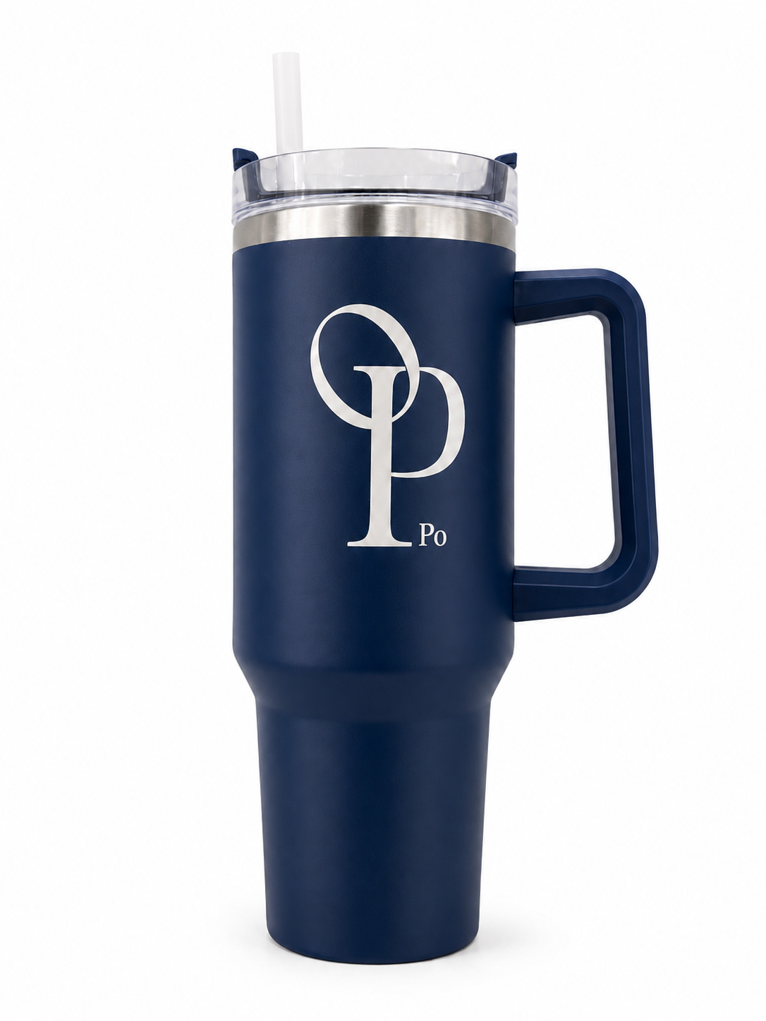 PO Voyager Tumbler 40 oz | Insulated Tumbler with Handle| 2 straw & 1 straw cleaner