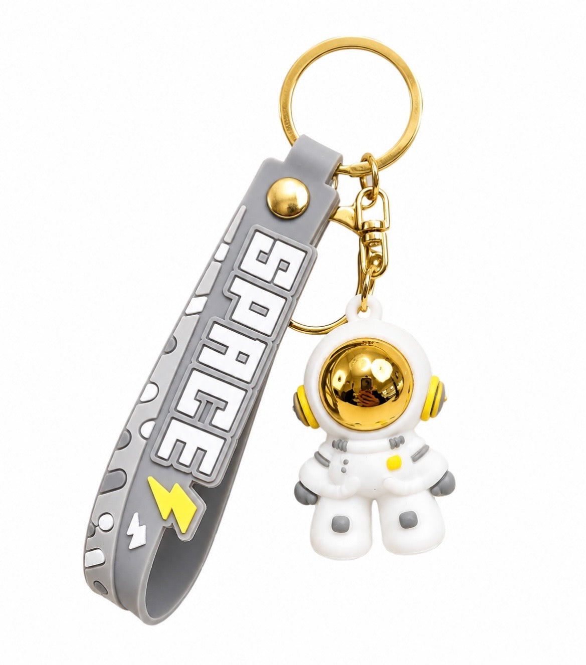 PO Space Explorer Keychain | Cute Astronaut Bag Charm with Silicone Wrist Strap